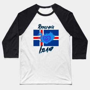 Reykjavik T-Shirt Iceland Come Stay Love The Viking Way Baseball T-Shirt
